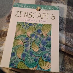 Zenscapes Coloring Book - Multicolor With Colored PENCILS.  USED ONCE